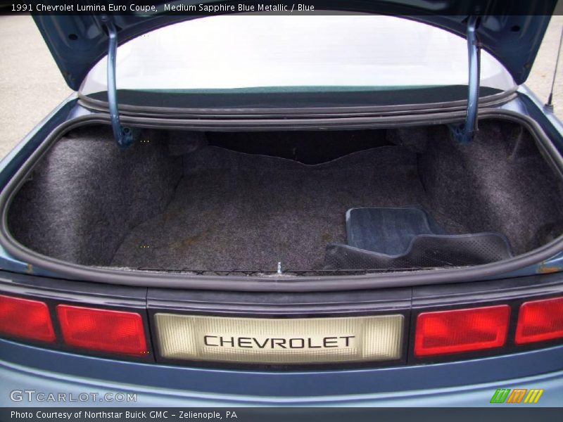 Medium Sapphire Blue Metallic / Blue 1991 Chevrolet Lumina Euro Coupe