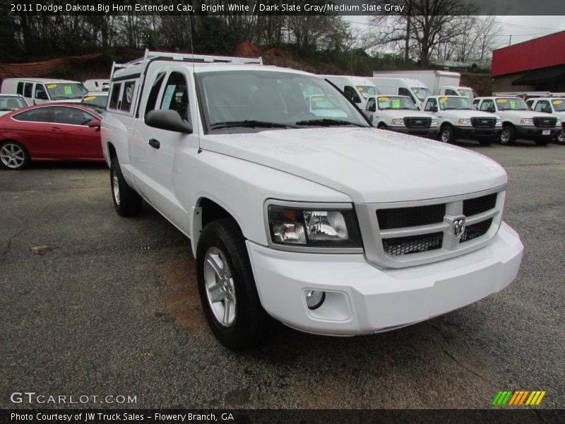 Bright White / Dark Slate Gray/Medium Slate Gray 2011 Dodge Dakota Big Horn Extended Cab