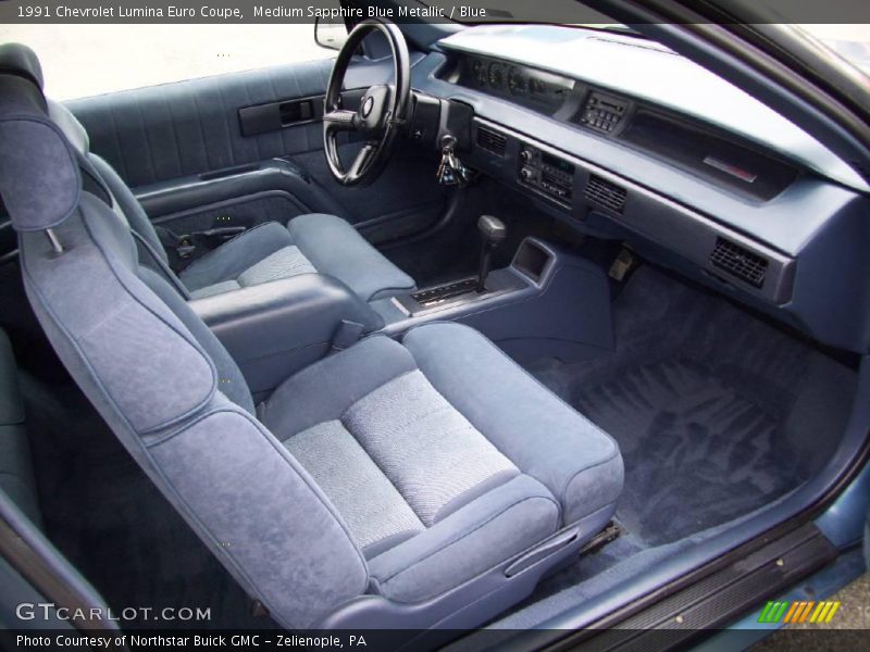 Medium Sapphire Blue Metallic / Blue 1991 Chevrolet Lumina Euro Coupe