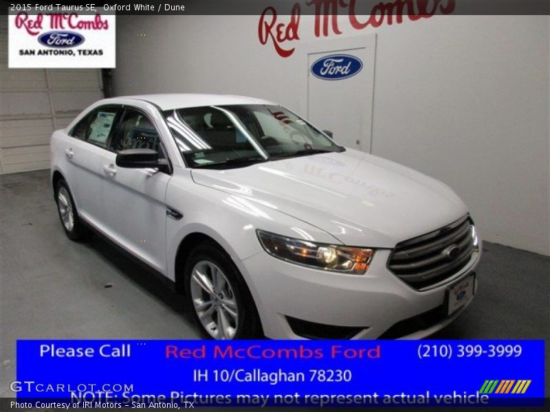 Oxford White / Dune 2015 Ford Taurus SE