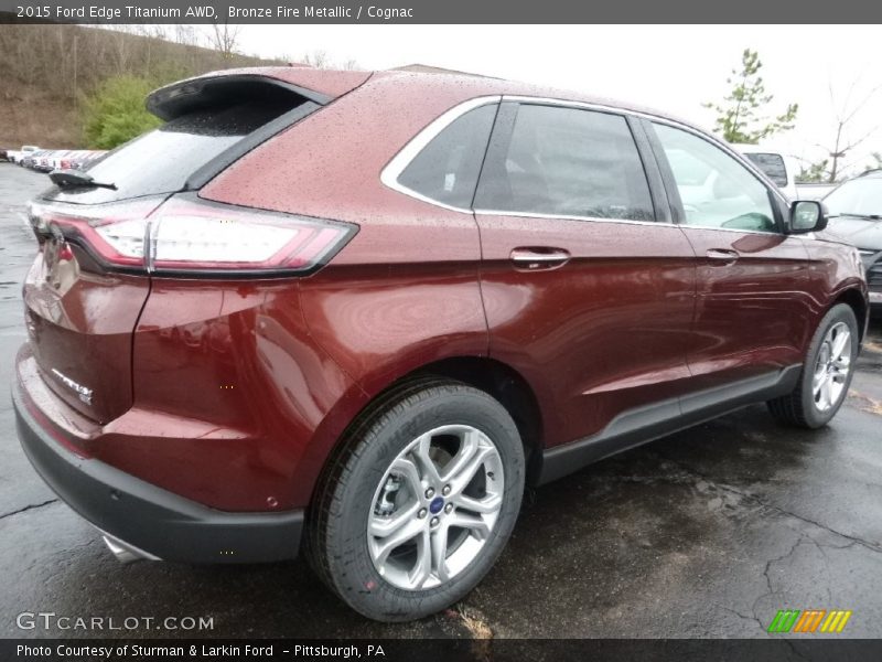 Bronze Fire Metallic / Cognac 2015 Ford Edge Titanium AWD