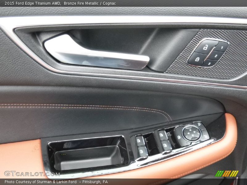 Bronze Fire Metallic / Cognac 2015 Ford Edge Titanium AWD