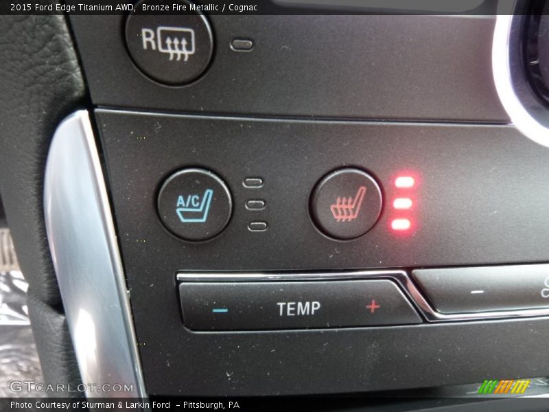 Bronze Fire Metallic / Cognac 2015 Ford Edge Titanium AWD