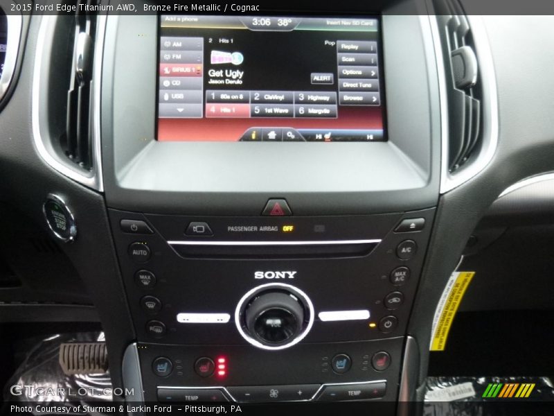 Bronze Fire Metallic / Cognac 2015 Ford Edge Titanium AWD