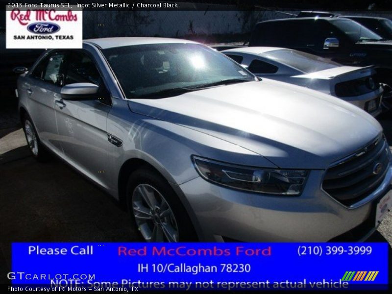 Ingot Silver Metallic / Charcoal Black 2015 Ford Taurus SEL