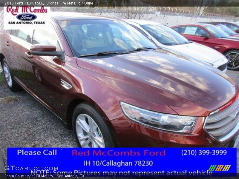 Bronze Fire Metallic / Dune 2015 Ford Taurus SEL