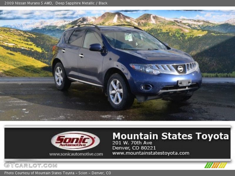 Deep Sapphire Metallic / Black 2009 Nissan Murano S AWD