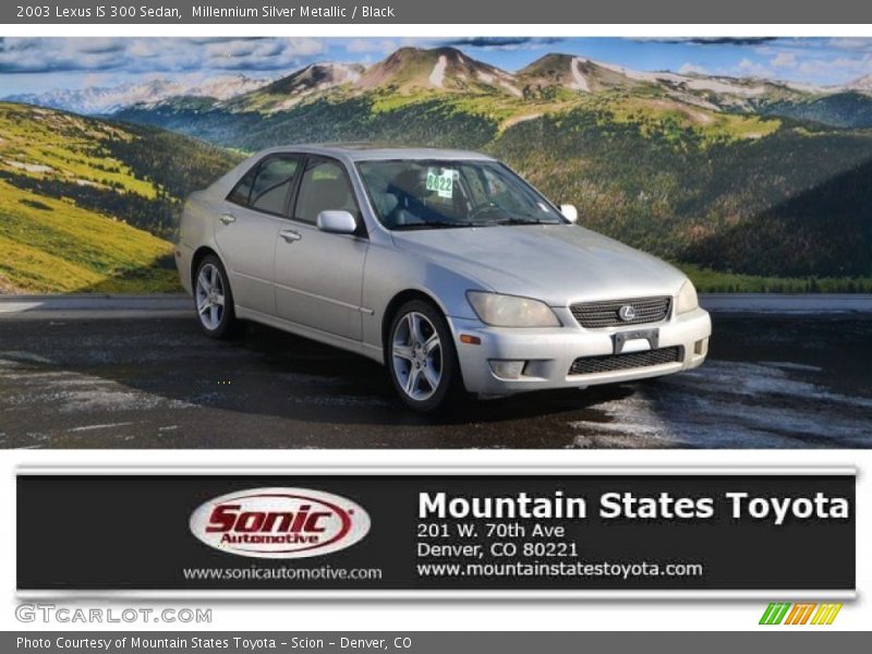 Millennium Silver Metallic / Black 2003 Lexus IS 300 Sedan