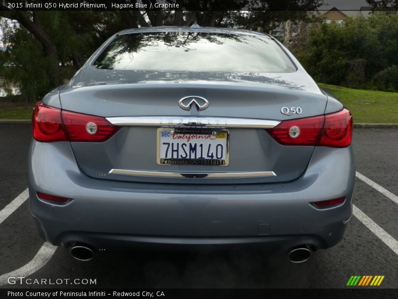 Hagane Blue / Graphite 2015 Infiniti Q50 Hybrid Premium