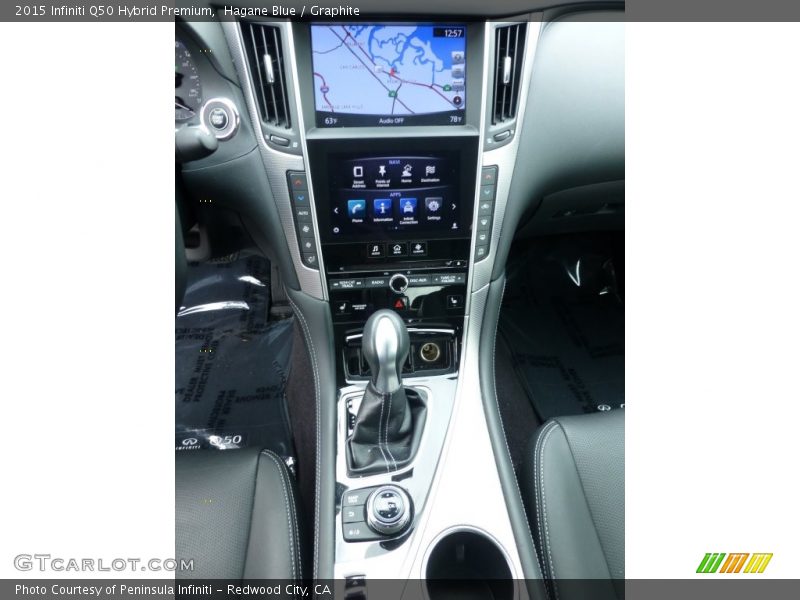 Hagane Blue / Graphite 2015 Infiniti Q50 Hybrid Premium