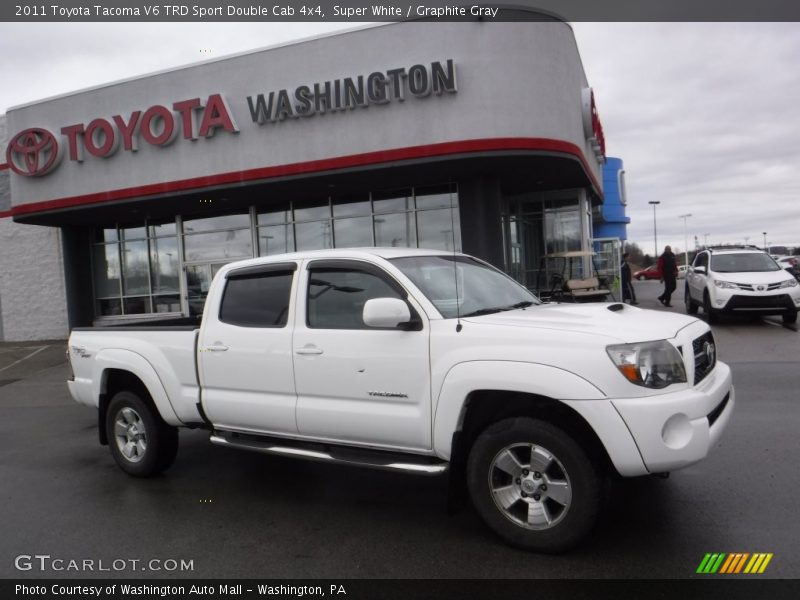 Super White / Graphite Gray 2011 Toyota Tacoma V6 TRD Sport Double Cab 4x4