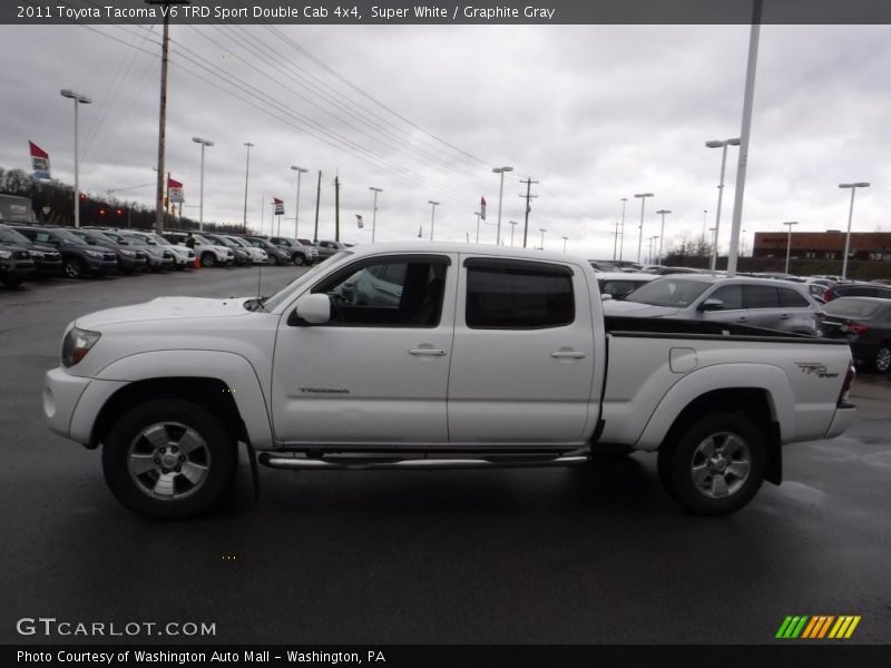 Super White / Graphite Gray 2011 Toyota Tacoma V6 TRD Sport Double Cab 4x4