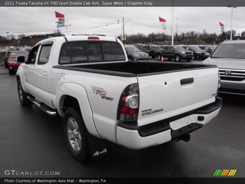 Super White / Graphite Gray 2011 Toyota Tacoma V6 TRD Sport Double Cab 4x4