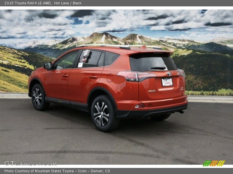 Hot Lava / Black 2016 Toyota RAV4 LE AWD