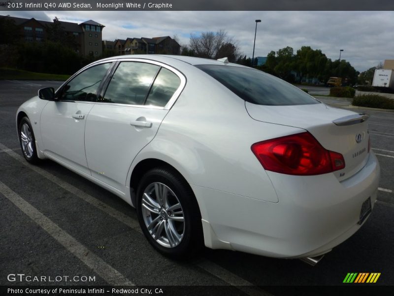 Moonlight White / Graphite 2015 Infiniti Q40 AWD Sedan