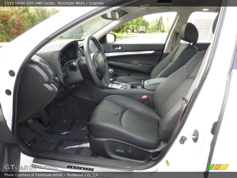 Moonlight White / Graphite 2015 Infiniti Q40 AWD Sedan