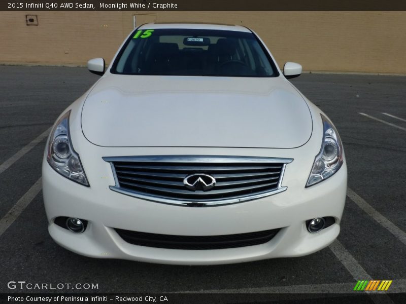 Moonlight White / Graphite 2015 Infiniti Q40 AWD Sedan