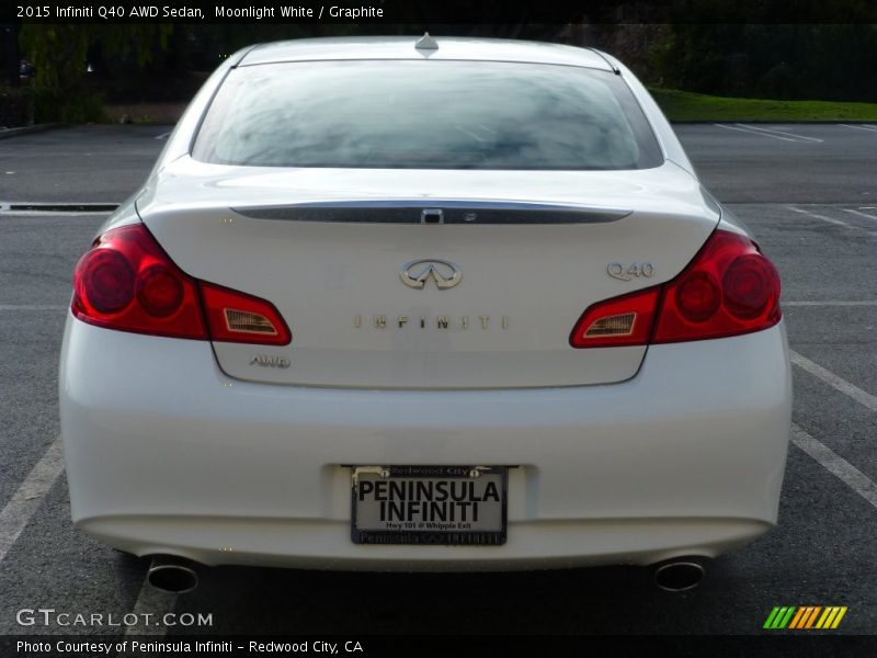 Moonlight White / Graphite 2015 Infiniti Q40 AWD Sedan