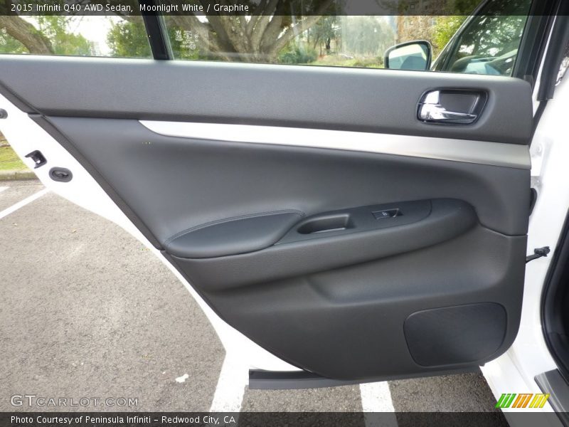 Moonlight White / Graphite 2015 Infiniti Q40 AWD Sedan