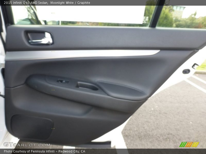 Moonlight White / Graphite 2015 Infiniti Q40 AWD Sedan
