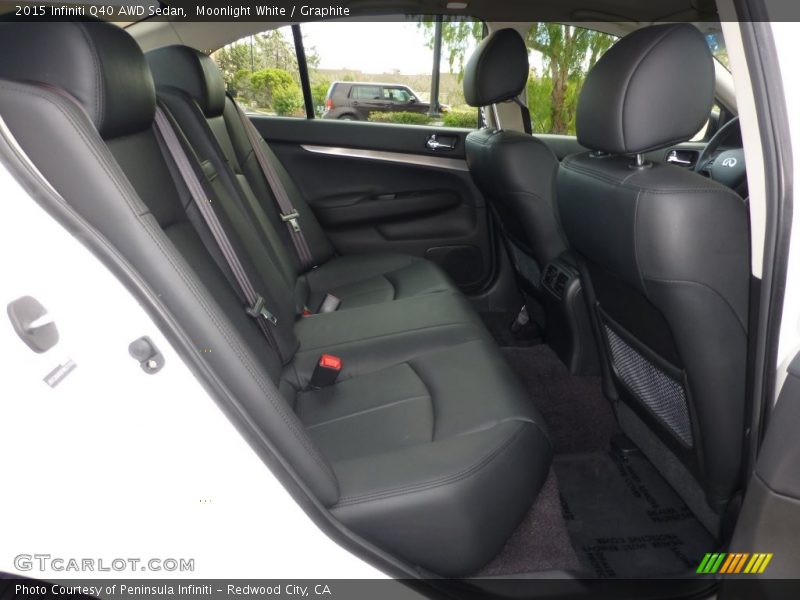 Moonlight White / Graphite 2015 Infiniti Q40 AWD Sedan