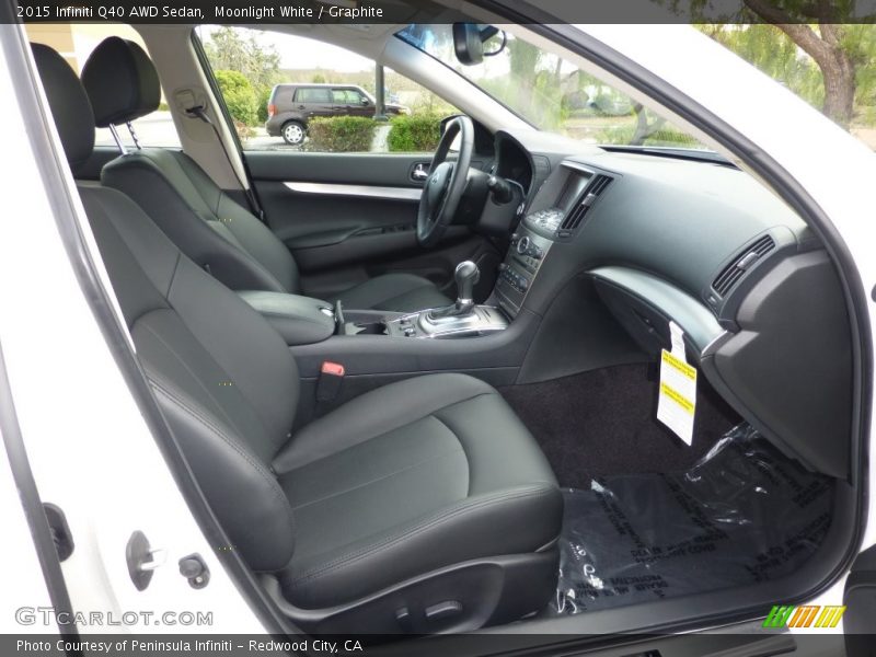 Moonlight White / Graphite 2015 Infiniti Q40 AWD Sedan