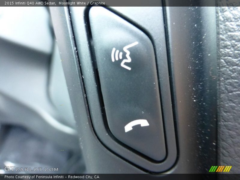Moonlight White / Graphite 2015 Infiniti Q40 AWD Sedan