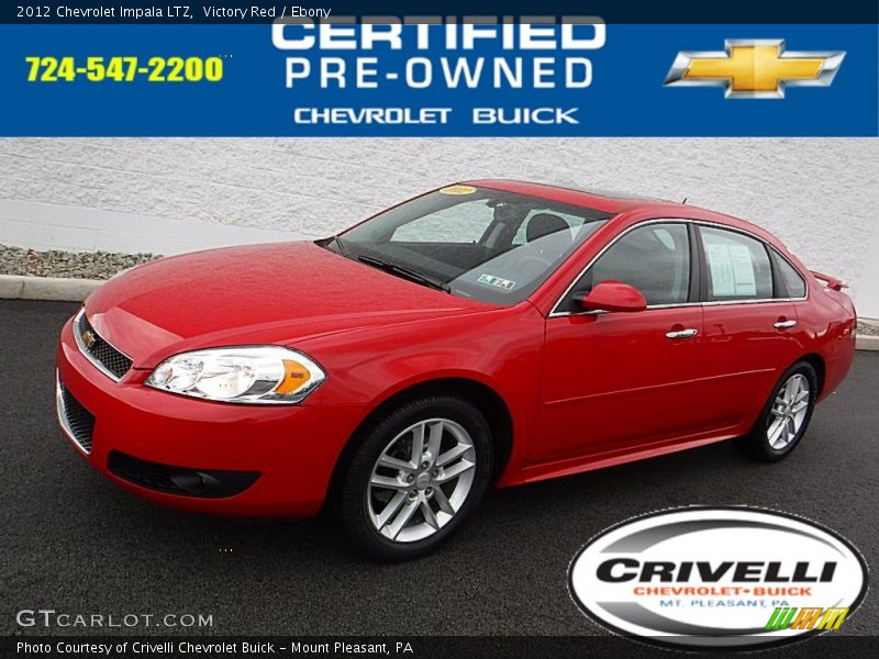 Victory Red / Ebony 2012 Chevrolet Impala LTZ