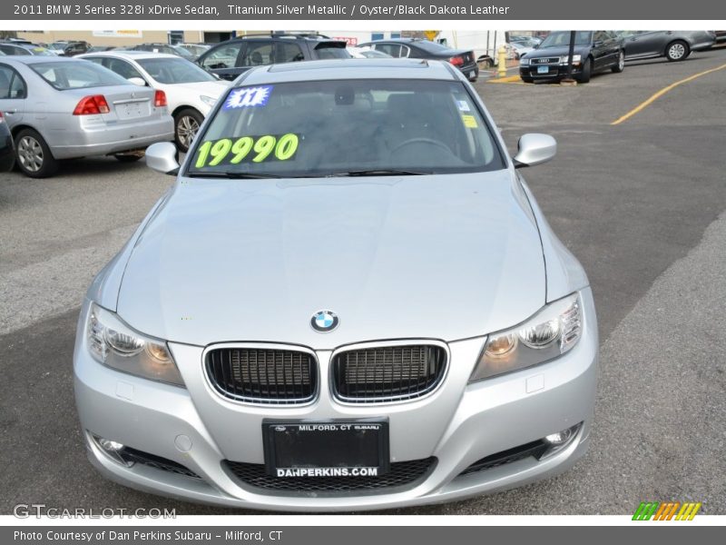 Titanium Silver Metallic / Oyster/Black Dakota Leather 2011 BMW 3 Series 328i xDrive Sedan