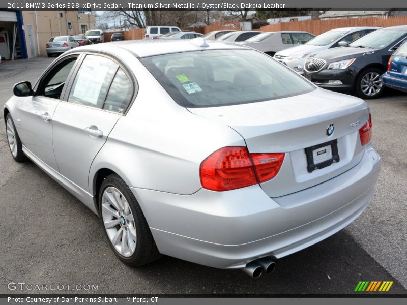 Titanium Silver Metallic / Oyster/Black Dakota Leather 2011 BMW 3 Series 328i xDrive Sedan