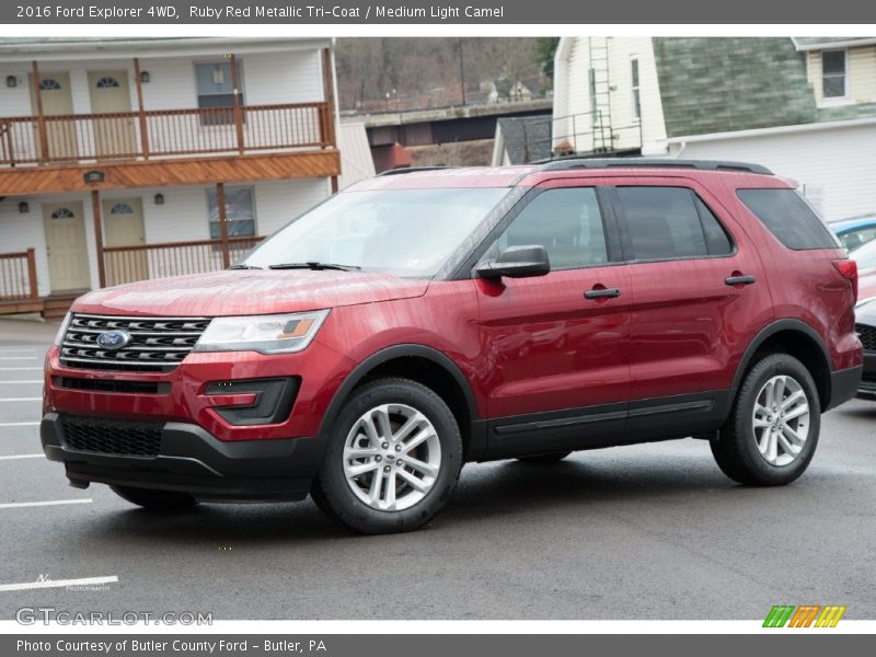 Ruby Red Metallic Tri-Coat / Medium Light Camel 2016 Ford Explorer 4WD