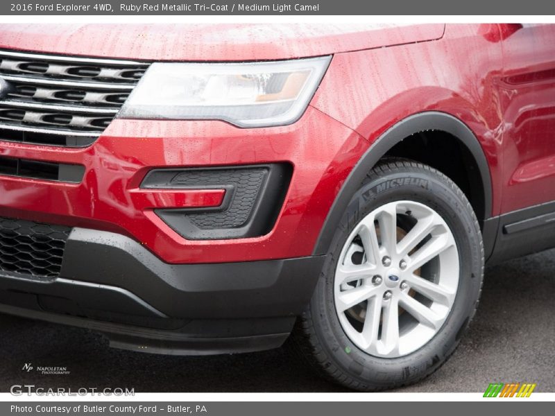 Ruby Red Metallic Tri-Coat / Medium Light Camel 2016 Ford Explorer 4WD