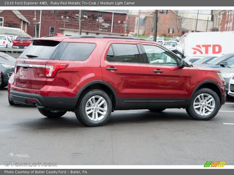 Ruby Red Metallic Tri-Coat / Medium Light Camel 2016 Ford Explorer 4WD