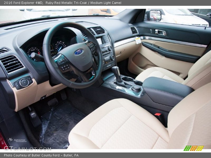 Ruby Red Metallic Tri-Coat / Medium Light Camel 2016 Ford Explorer 4WD