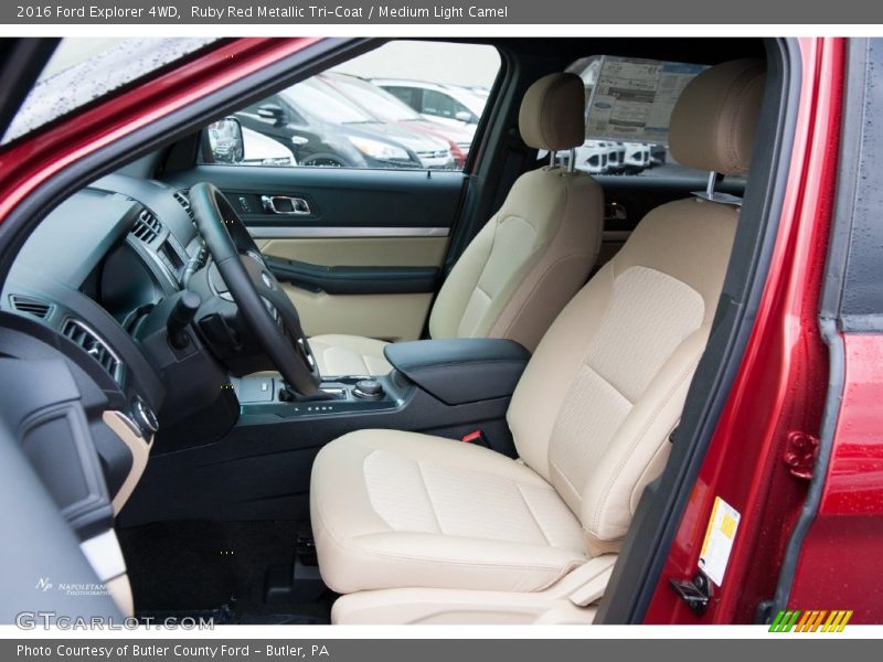 Ruby Red Metallic Tri-Coat / Medium Light Camel 2016 Ford Explorer 4WD