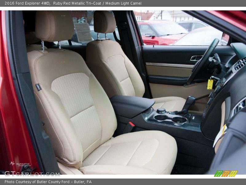 Ruby Red Metallic Tri-Coat / Medium Light Camel 2016 Ford Explorer 4WD