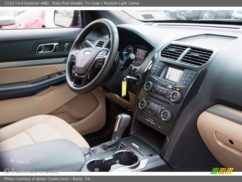 Ruby Red Metallic Tri-Coat / Medium Light Camel 2016 Ford Explorer 4WD