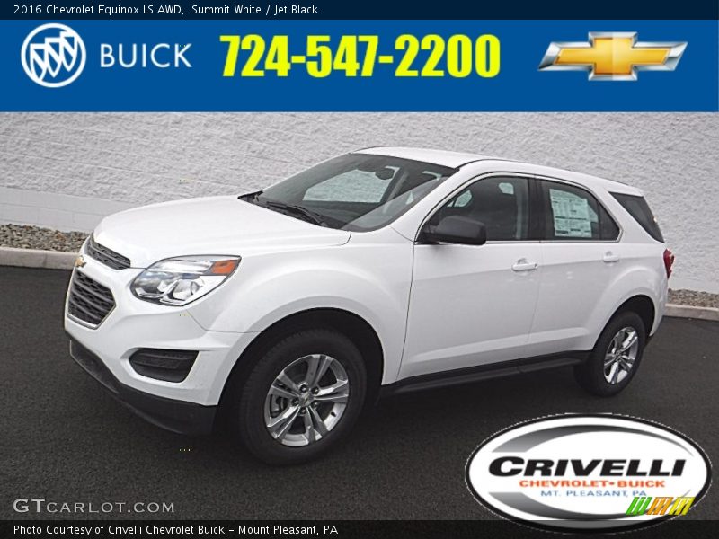 Summit White / Jet Black 2016 Chevrolet Equinox LS AWD