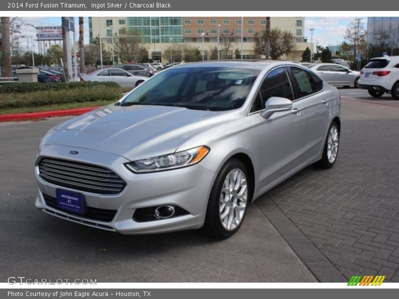 Ingot Silver / Charcoal Black 2014 Ford Fusion Titanium
