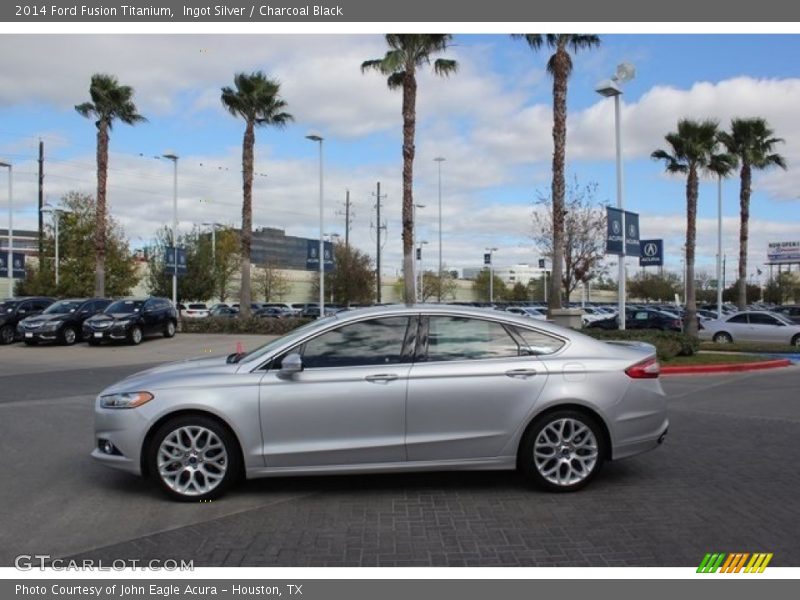Ingot Silver / Charcoal Black 2014 Ford Fusion Titanium
