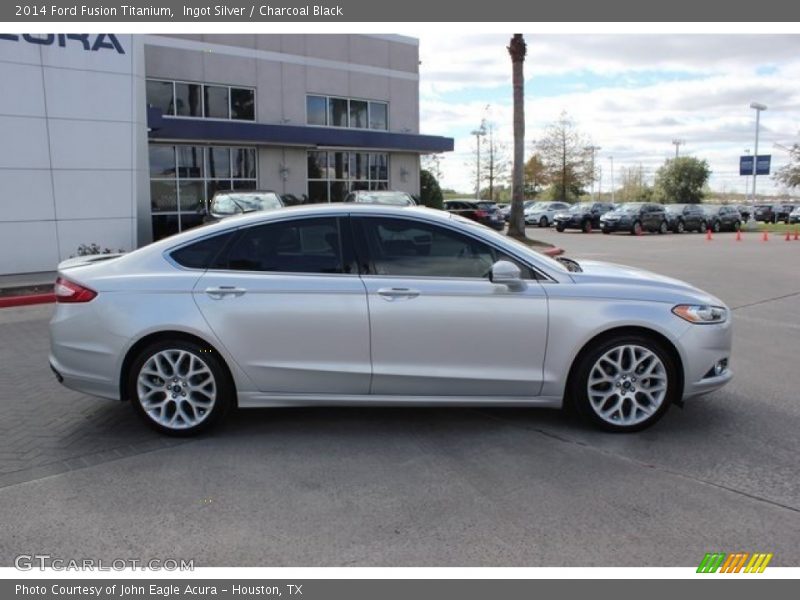 Ingot Silver / Charcoal Black 2014 Ford Fusion Titanium