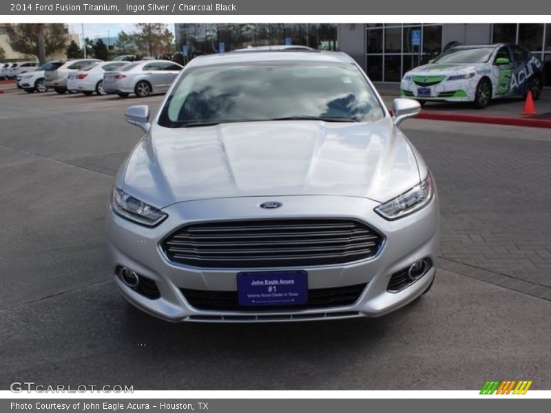 Ingot Silver / Charcoal Black 2014 Ford Fusion Titanium