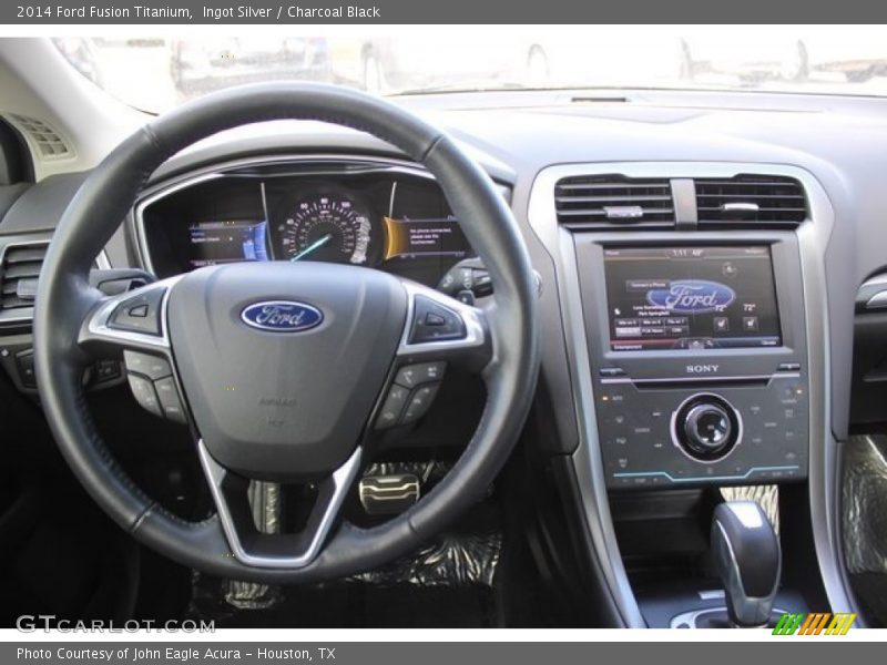 Ingot Silver / Charcoal Black 2014 Ford Fusion Titanium
