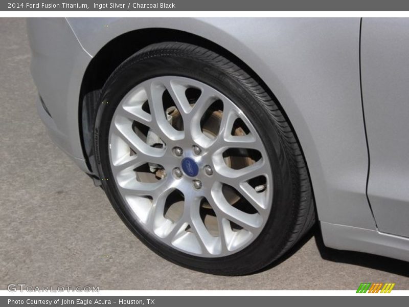 Ingot Silver / Charcoal Black 2014 Ford Fusion Titanium