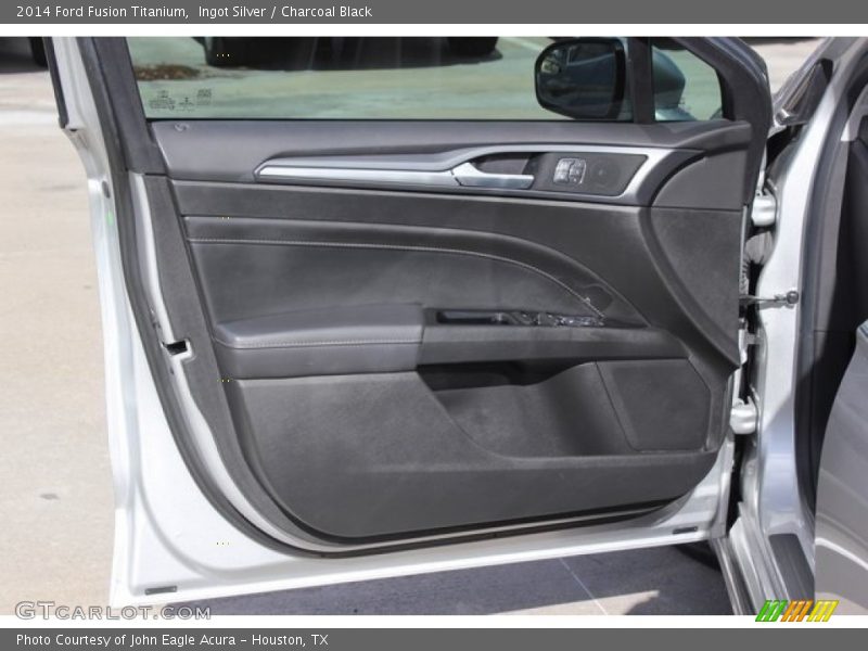 Ingot Silver / Charcoal Black 2014 Ford Fusion Titanium