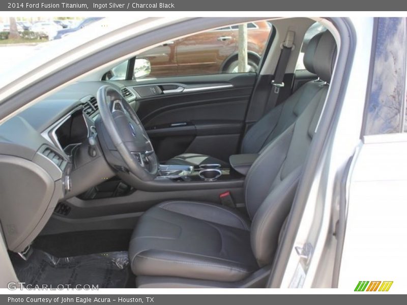 Ingot Silver / Charcoal Black 2014 Ford Fusion Titanium