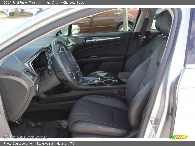 Ingot Silver / Charcoal Black 2014 Ford Fusion Titanium