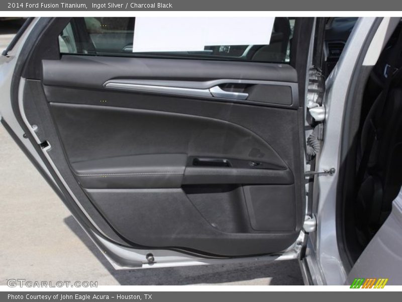 Ingot Silver / Charcoal Black 2014 Ford Fusion Titanium