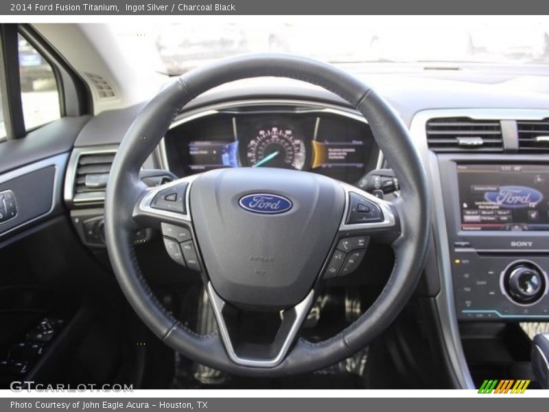 Ingot Silver / Charcoal Black 2014 Ford Fusion Titanium