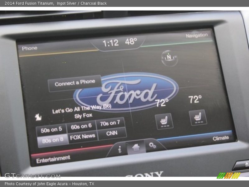 Ingot Silver / Charcoal Black 2014 Ford Fusion Titanium